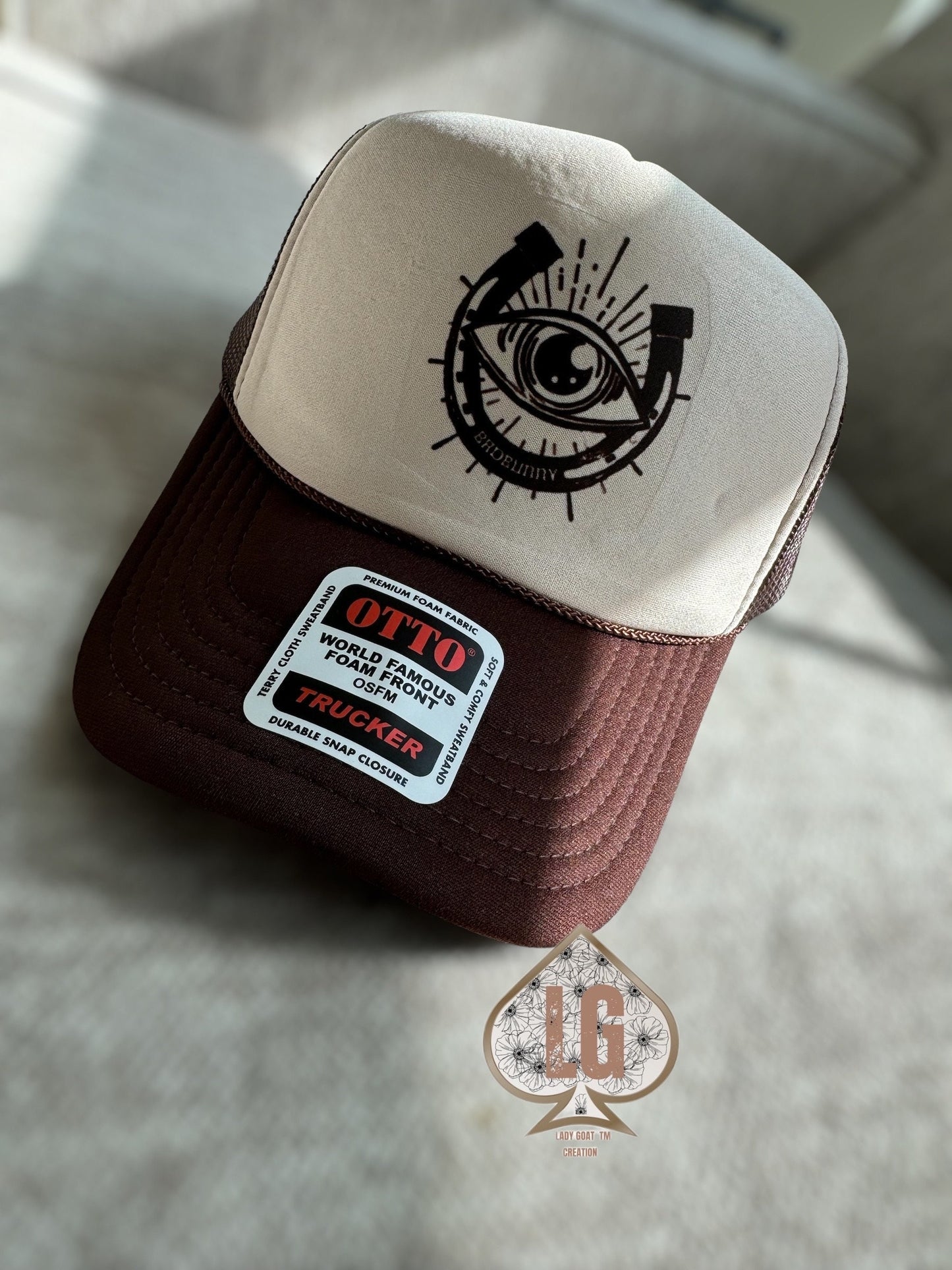 Otto Bad Bunny Trucker Hat Embroidered | Nadie Sabe Lo Que Va Pasar Manana Cap | Evil Eye | NSLQVPM Brown Hat | VIP